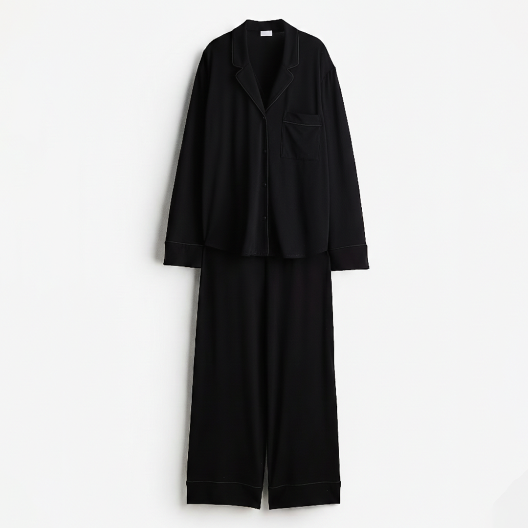 Cloud Pajama Set - Black