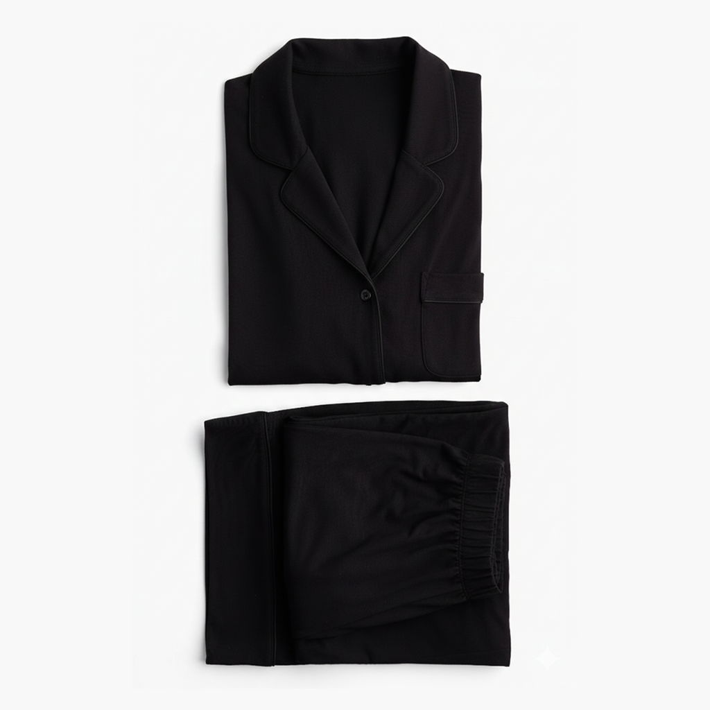 Cloud Pajama Set - Black