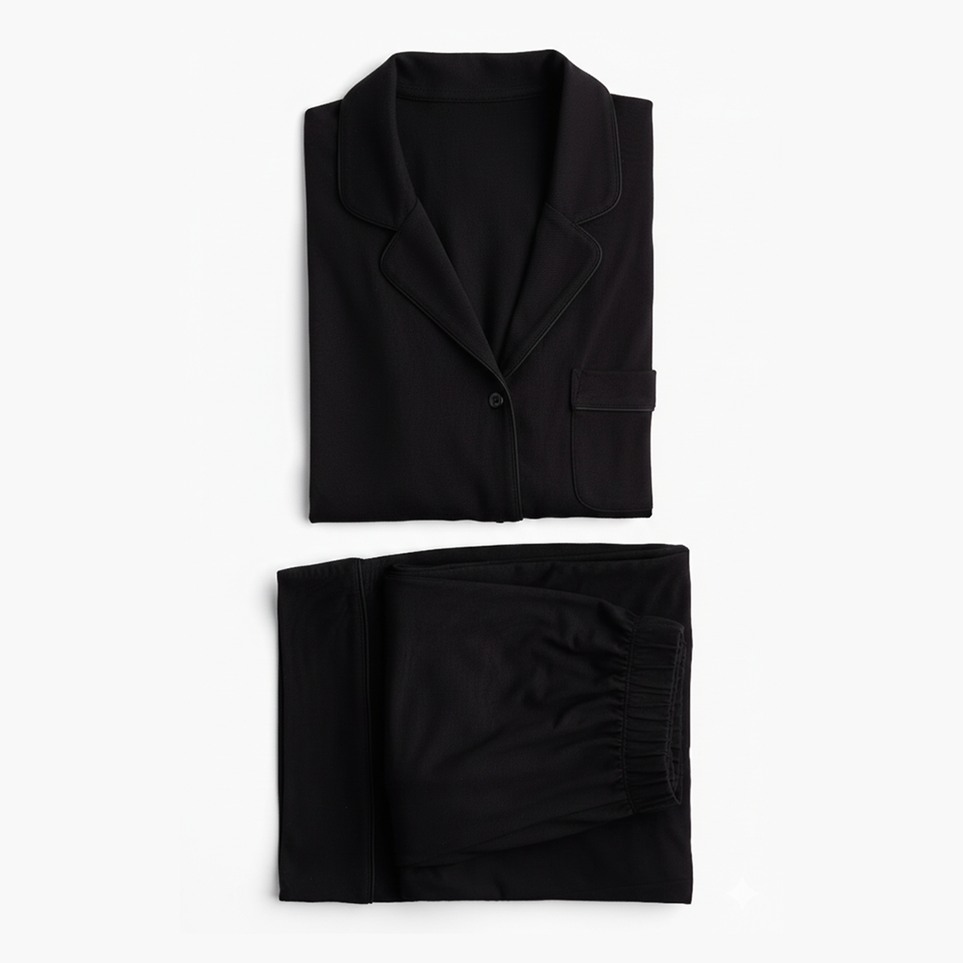 Cloud Pajama Set - Black