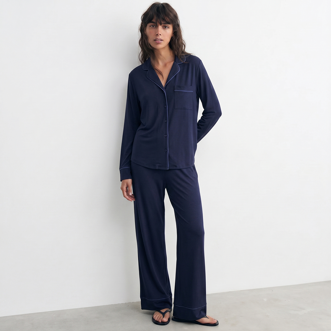 Cloud Pajama Set - Navyblue