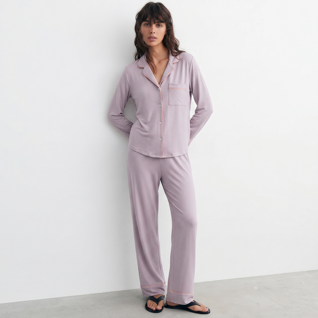 Cloud Pajama Set - Lilac