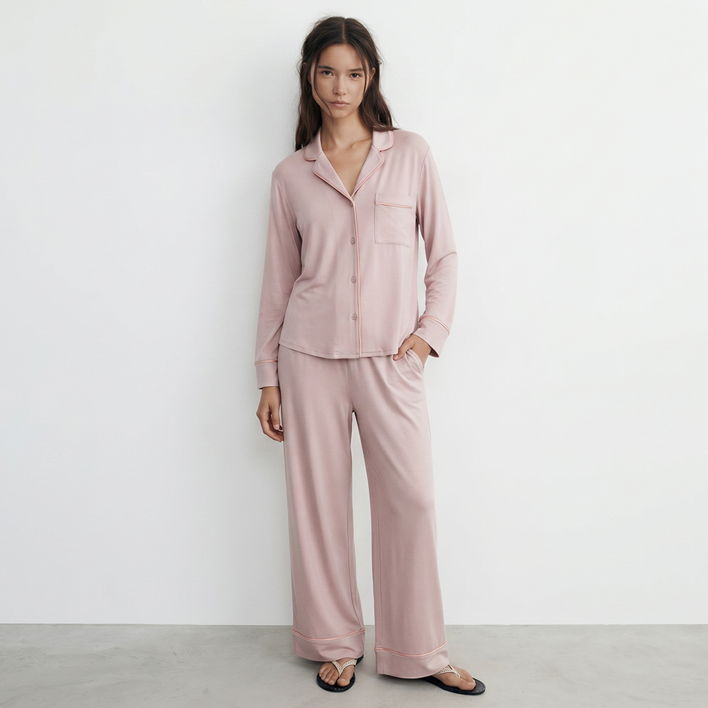 Cloud Pajama Set - Dusty Pink