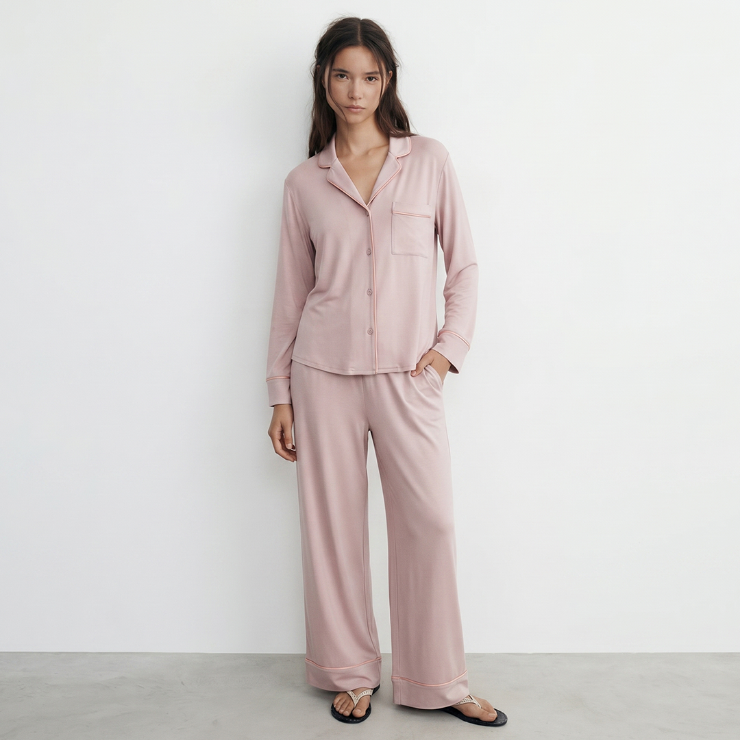 Cloud Pajama Set - Dusty Pink