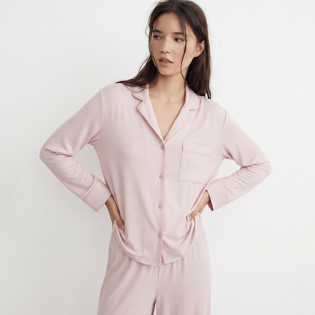 Cloud Pajama Set - Dusty Pink