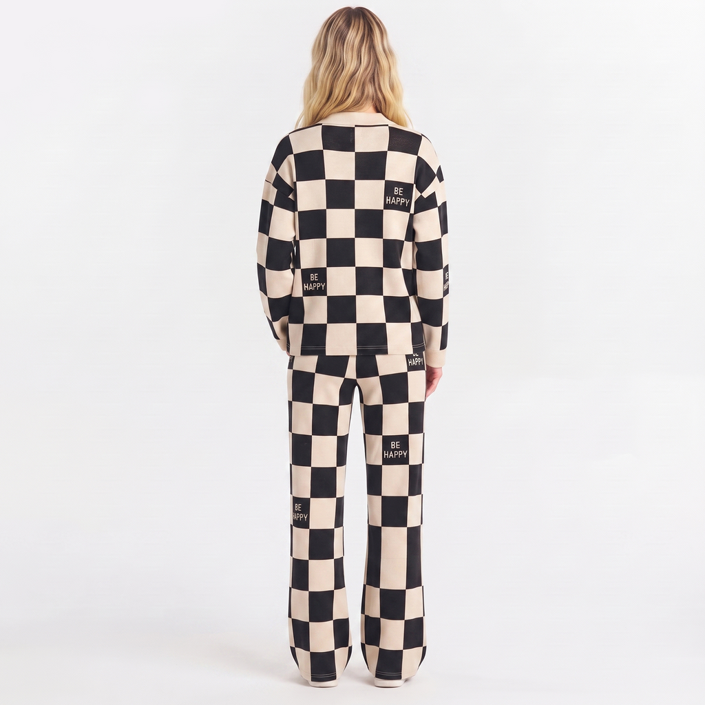 Vybe - Soft Cotton Lounge Set - Checkmate