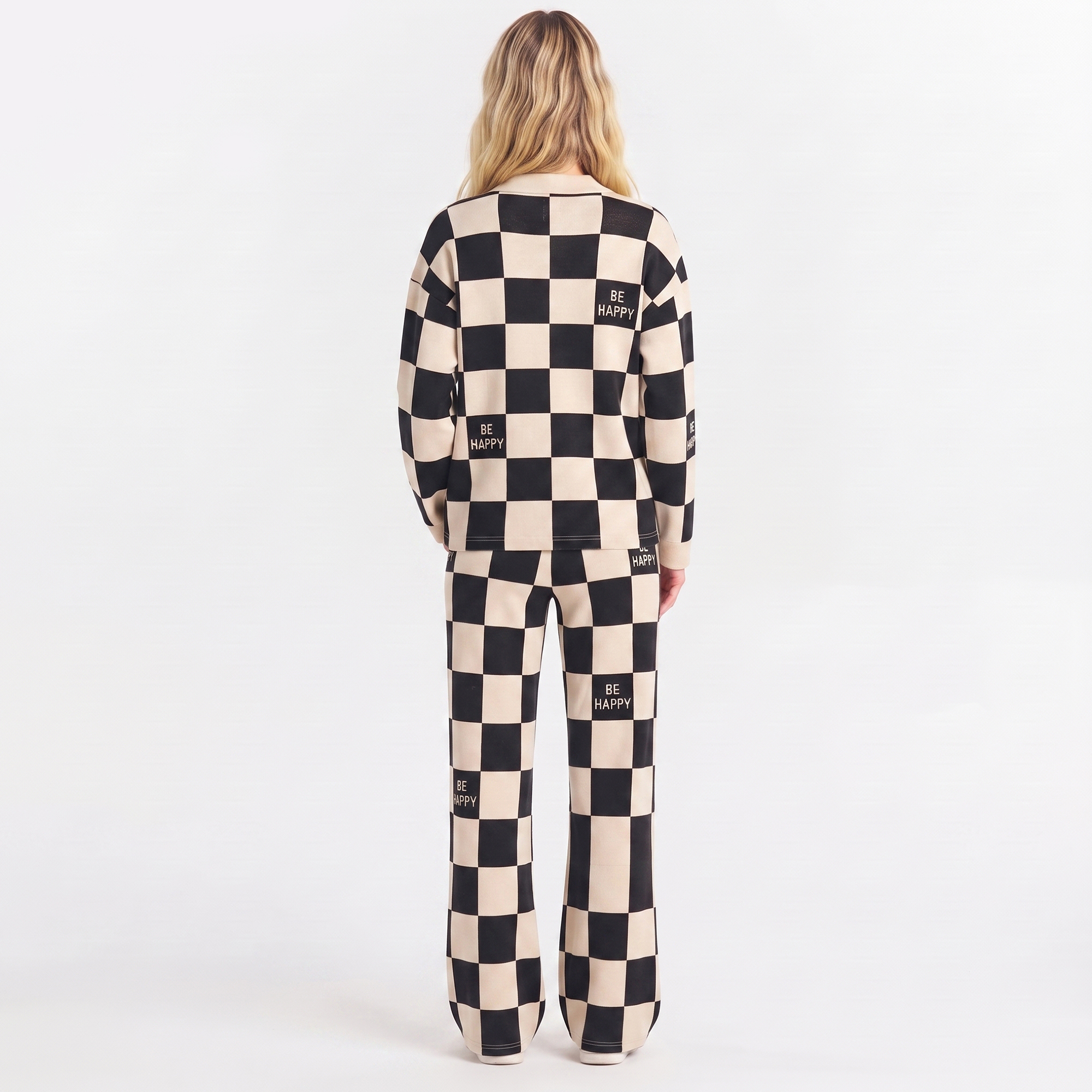 Vybe - Soft Cotton Lounge Set - Checkmate