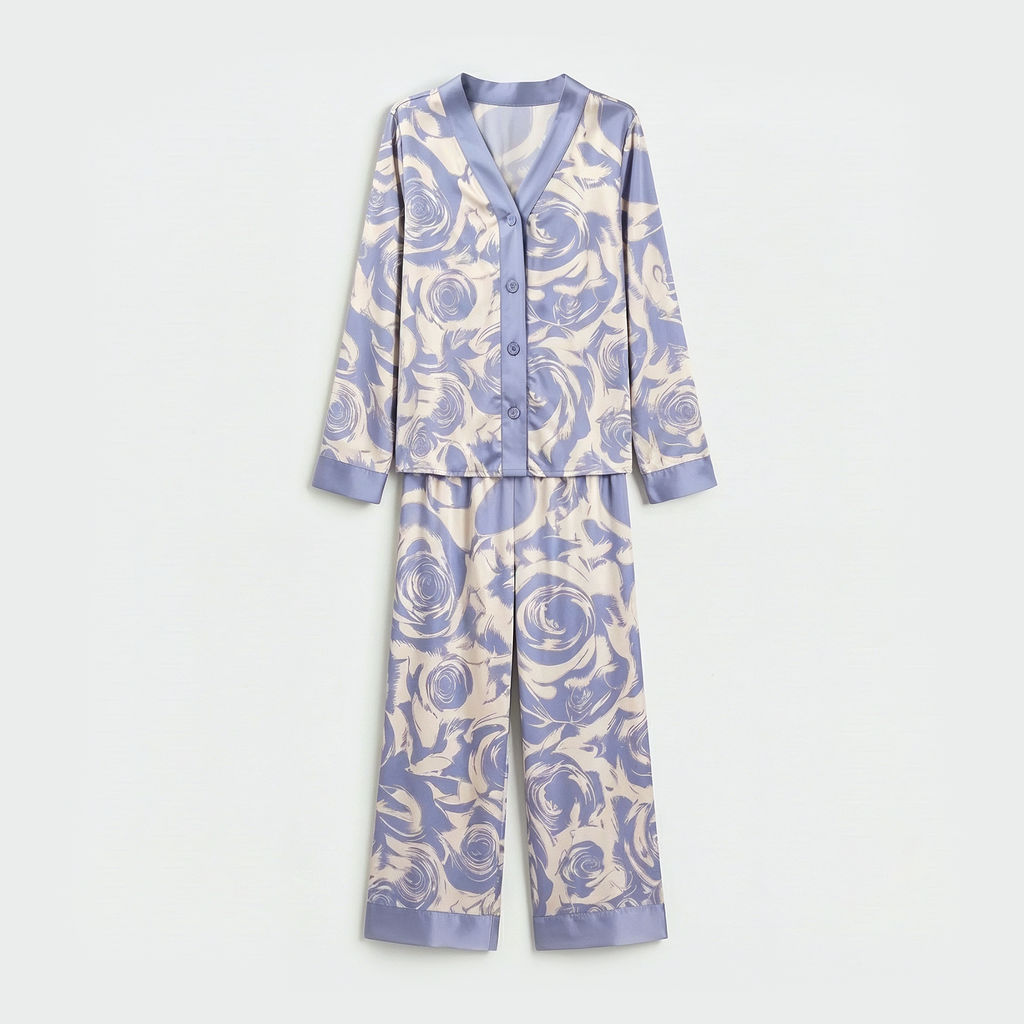 Vybe - Soft Cotton Lounge Set - Pastel Petals