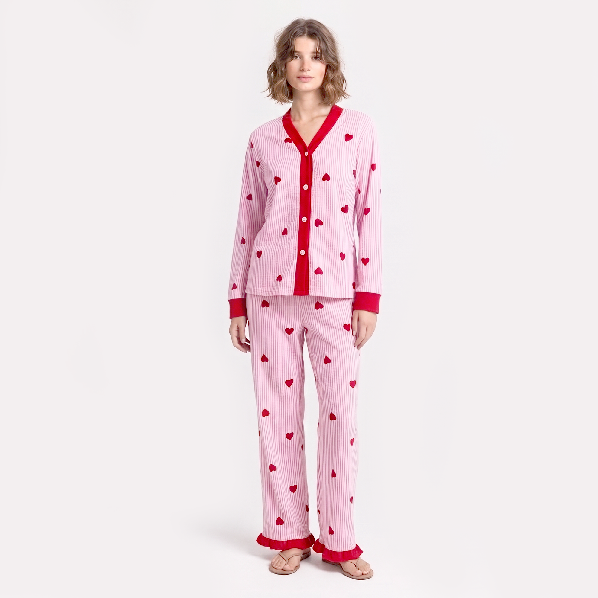 Vybe - Soft Cotton Lounge Set - Love Notes