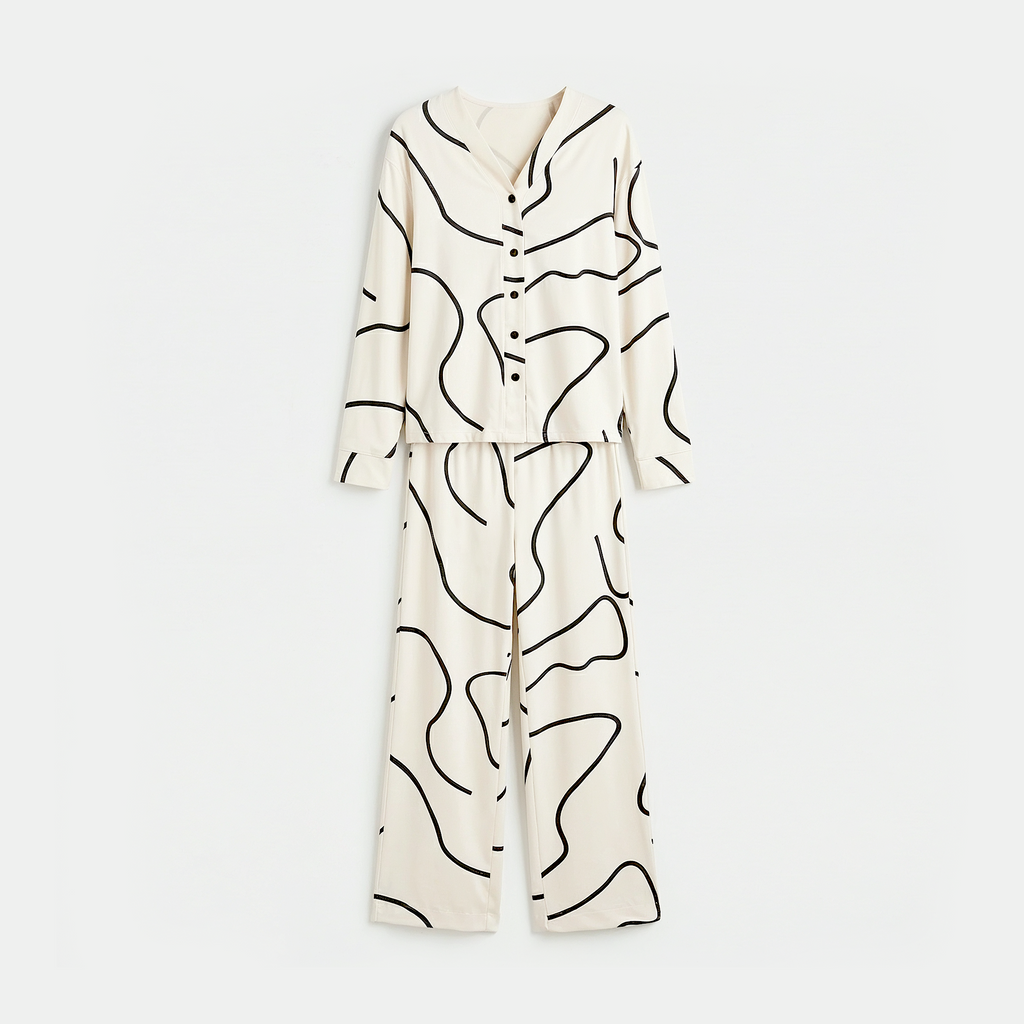 Vybe - Soft Cotton Lounge Set - Abstract Muse
