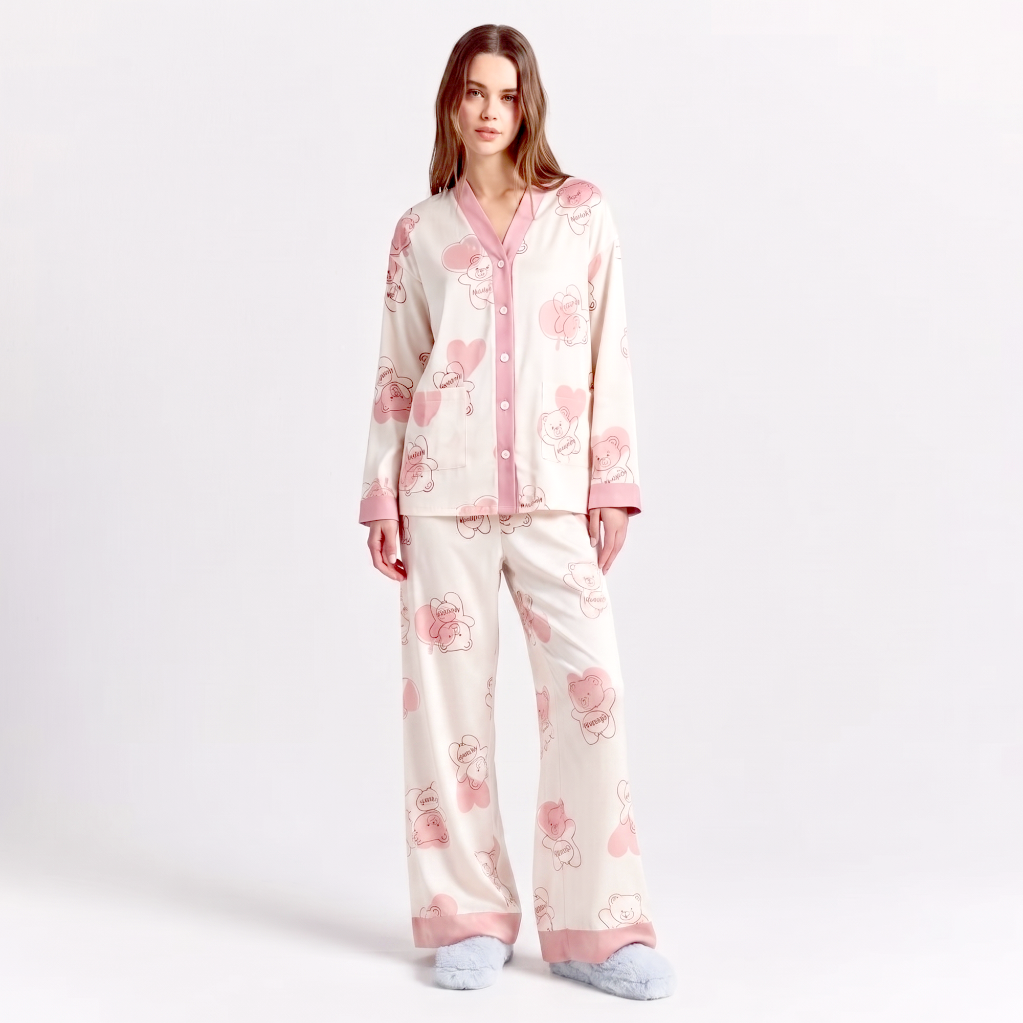 Vybe - Soft Cotton Lounge Set - Teddy Hugs