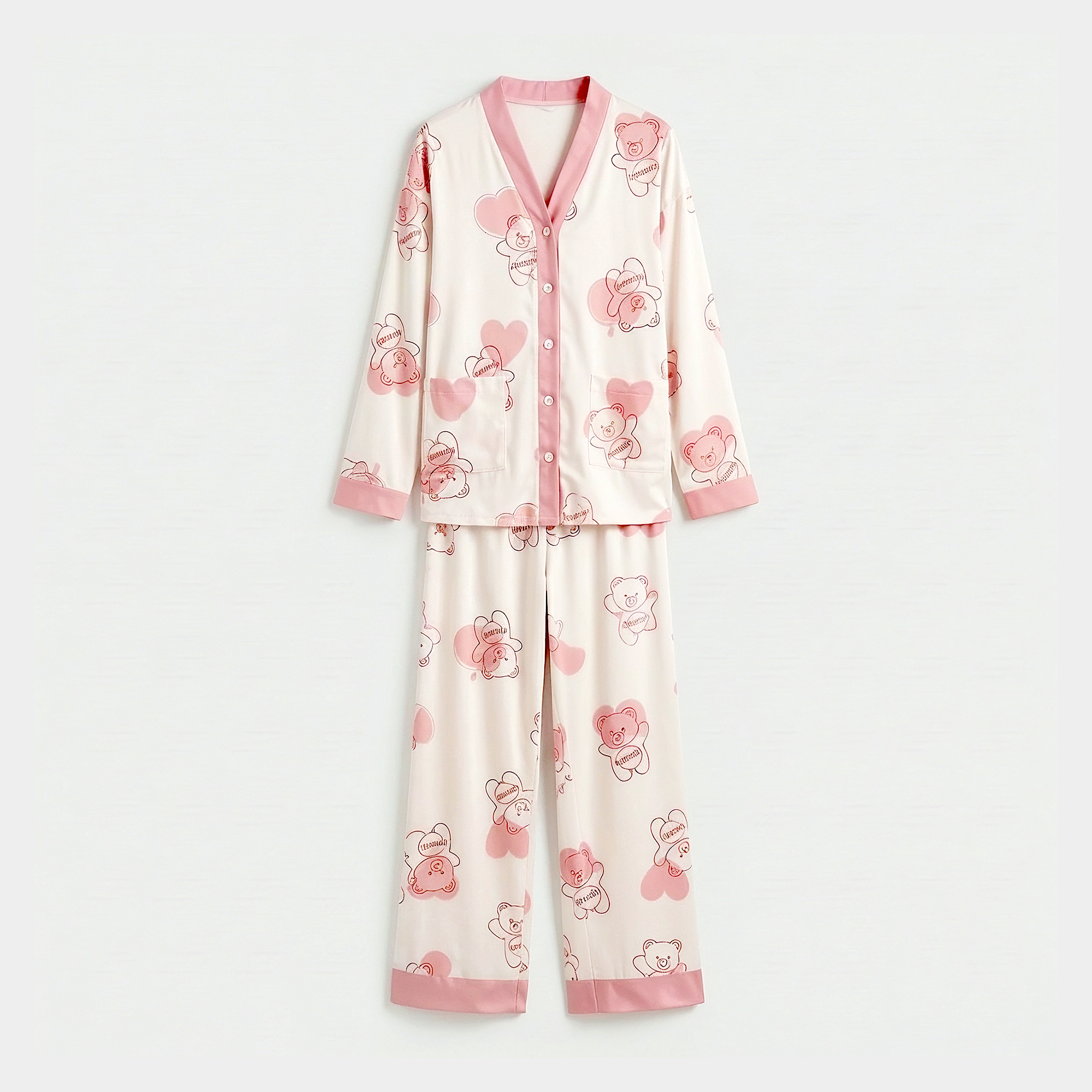 Vybe - Soft Cotton Lounge Set - Teddy Hugs