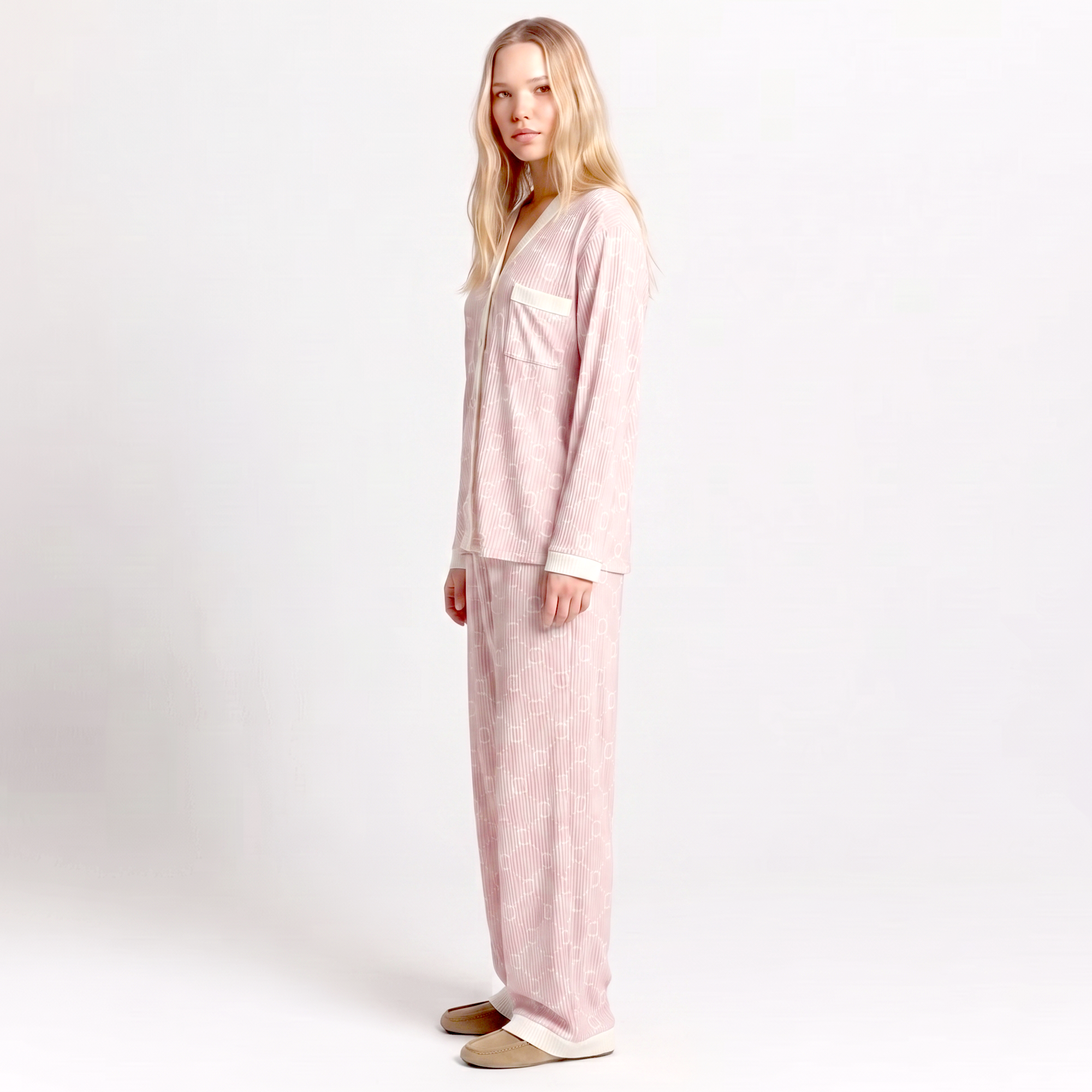Vybe - Soft Cotton Lounge Set - Pink Orbit