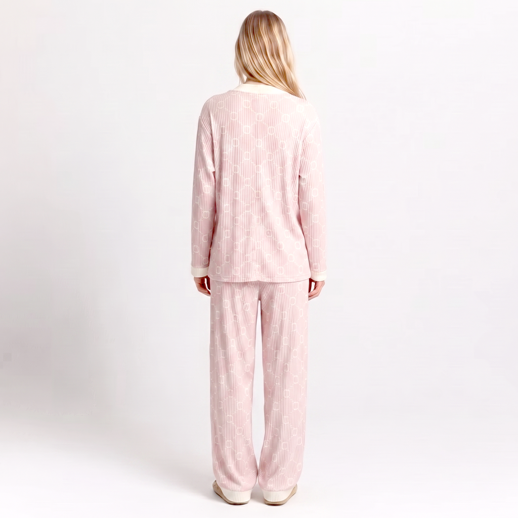 Vybe - Soft Cotton Lounge Set - Pink Orbit