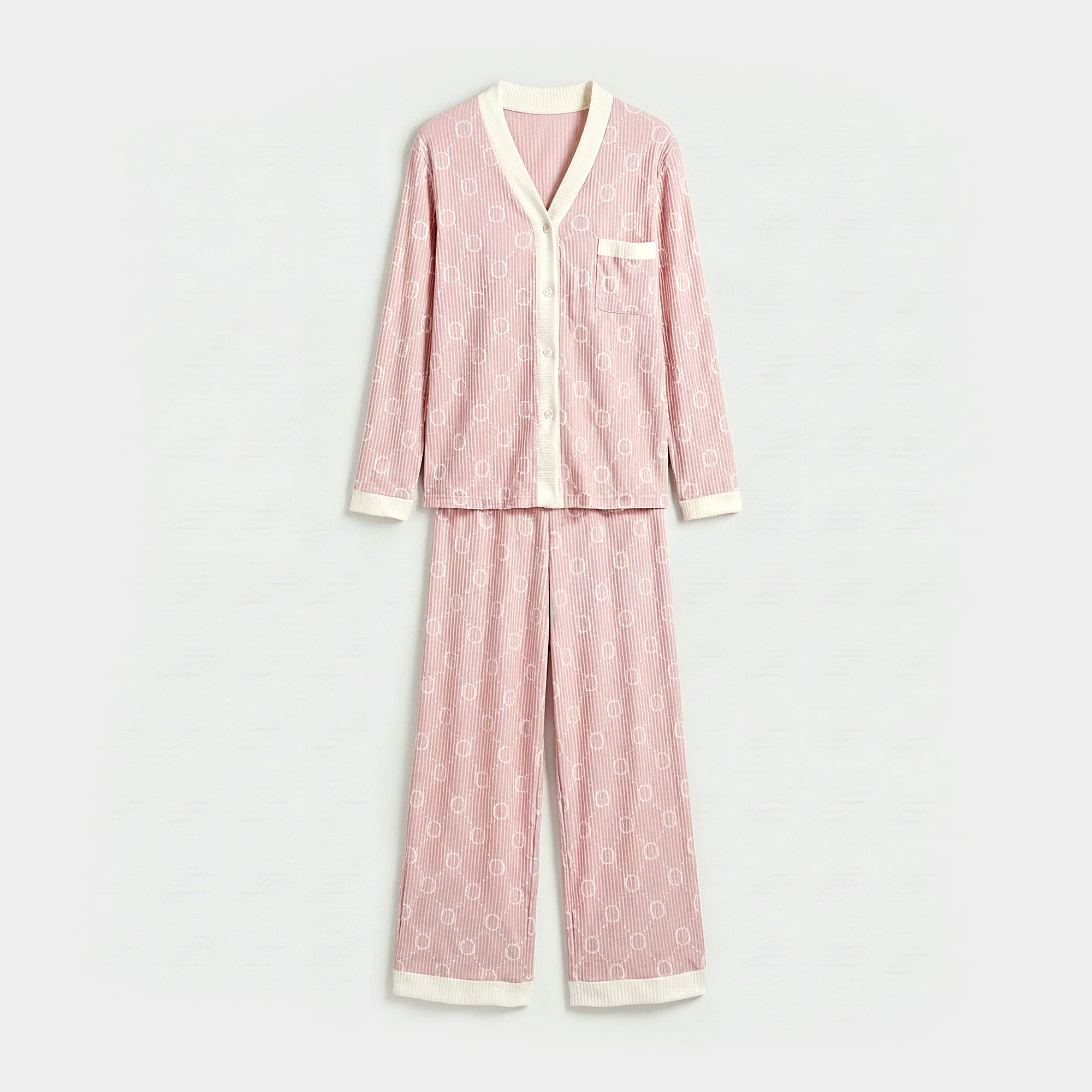 Vybe - Soft Cotton Lounge Set - Pink Orbit