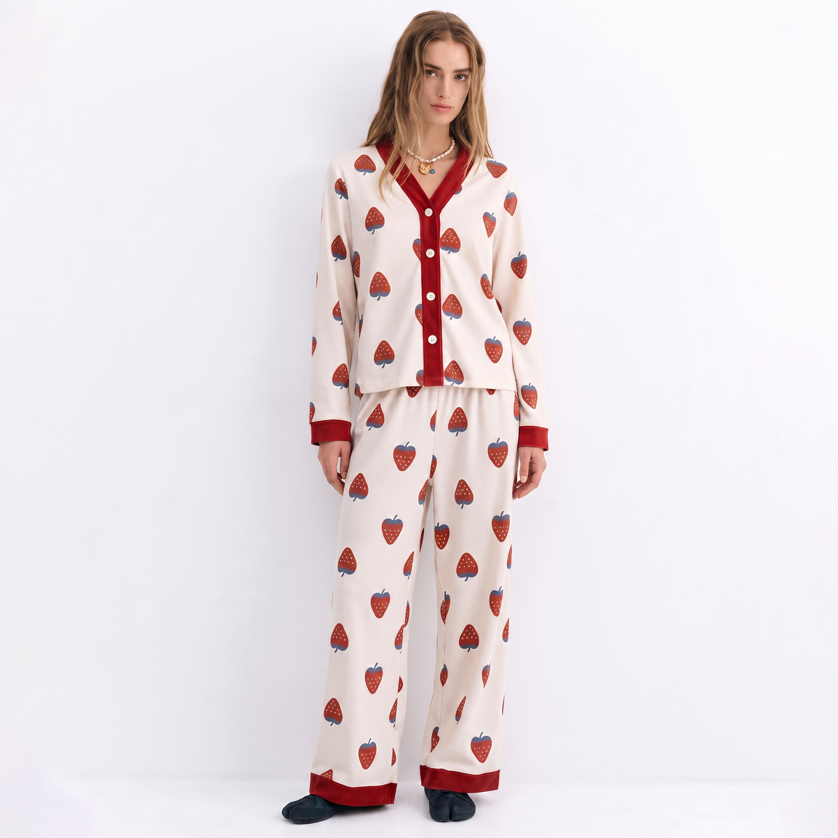 Vybe - Soft Cotton Lounge Set - Berry Muse
