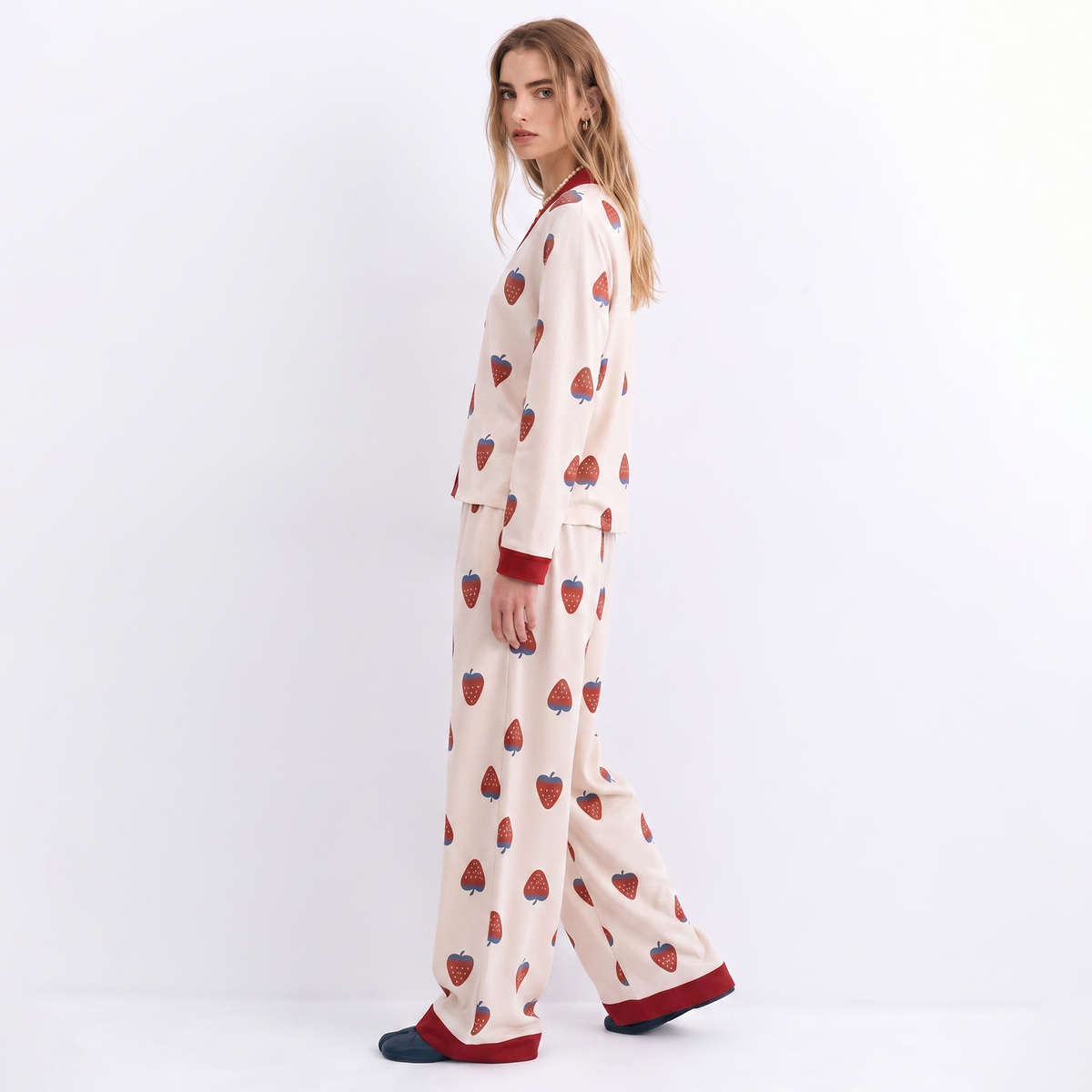 Vybe - Soft Cotton Lounge Set - Berry Muse