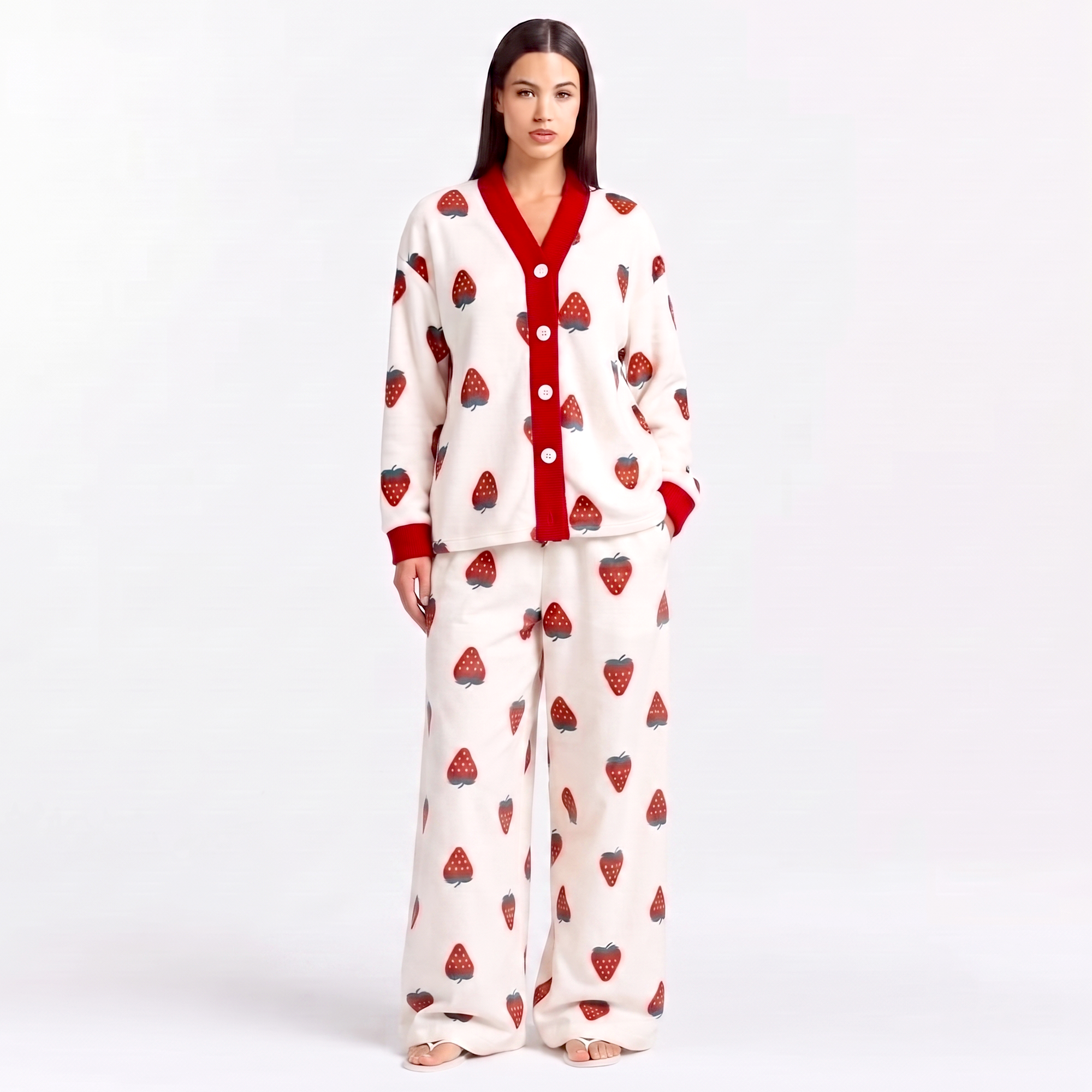 Vybe - Soft Cotton Lounge Set - Berry Muse