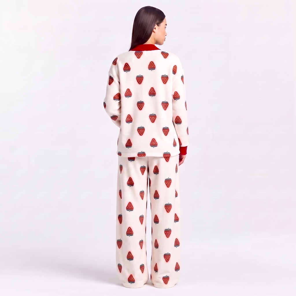 Vybe - Soft Cotton Lounge Set - Berry Muse