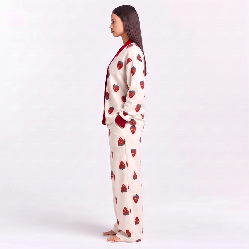 Vybe - Soft Cotton Lounge Set - Berry Muse