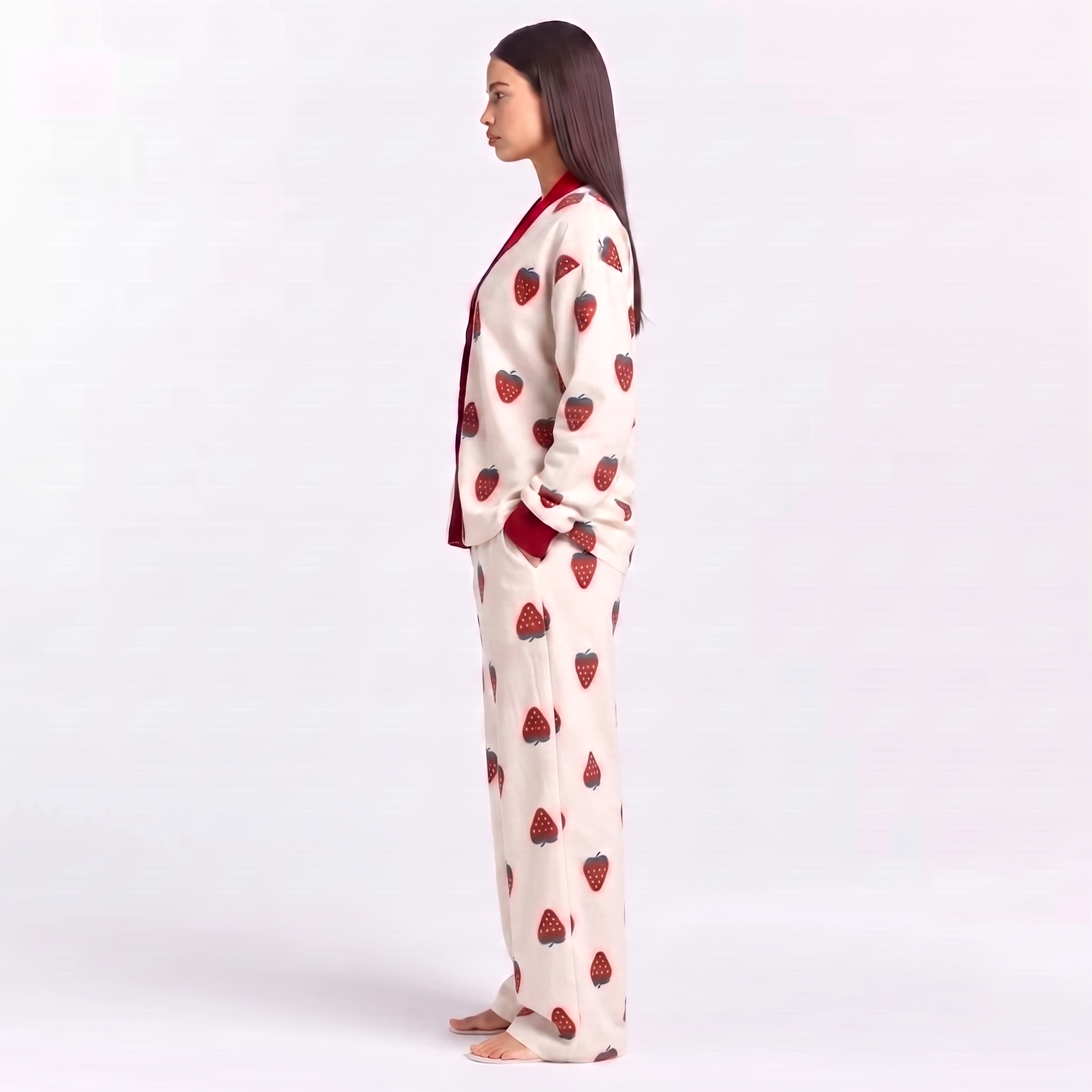 Vybe - Soft Cotton Lounge Set - Berry Muse