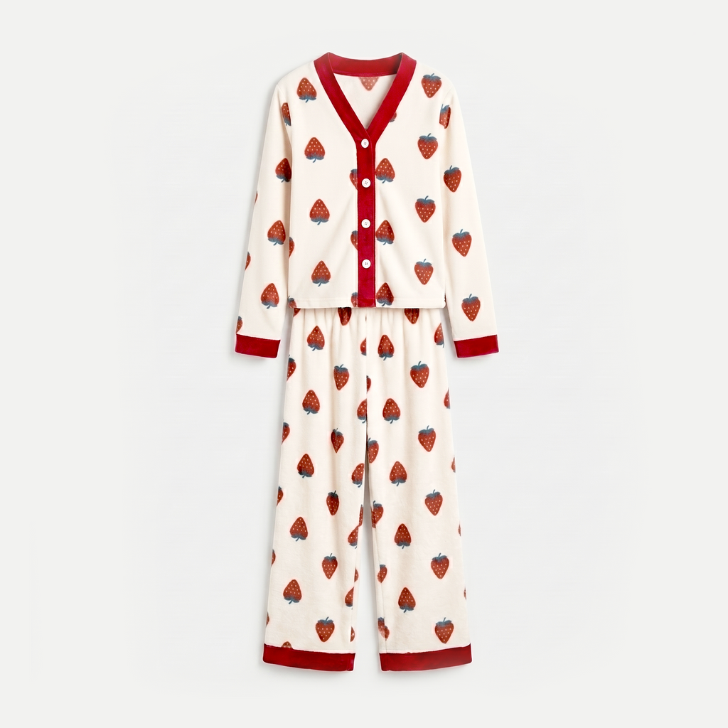 Vybe - Soft Cotton Lounge Set - Berry Muse