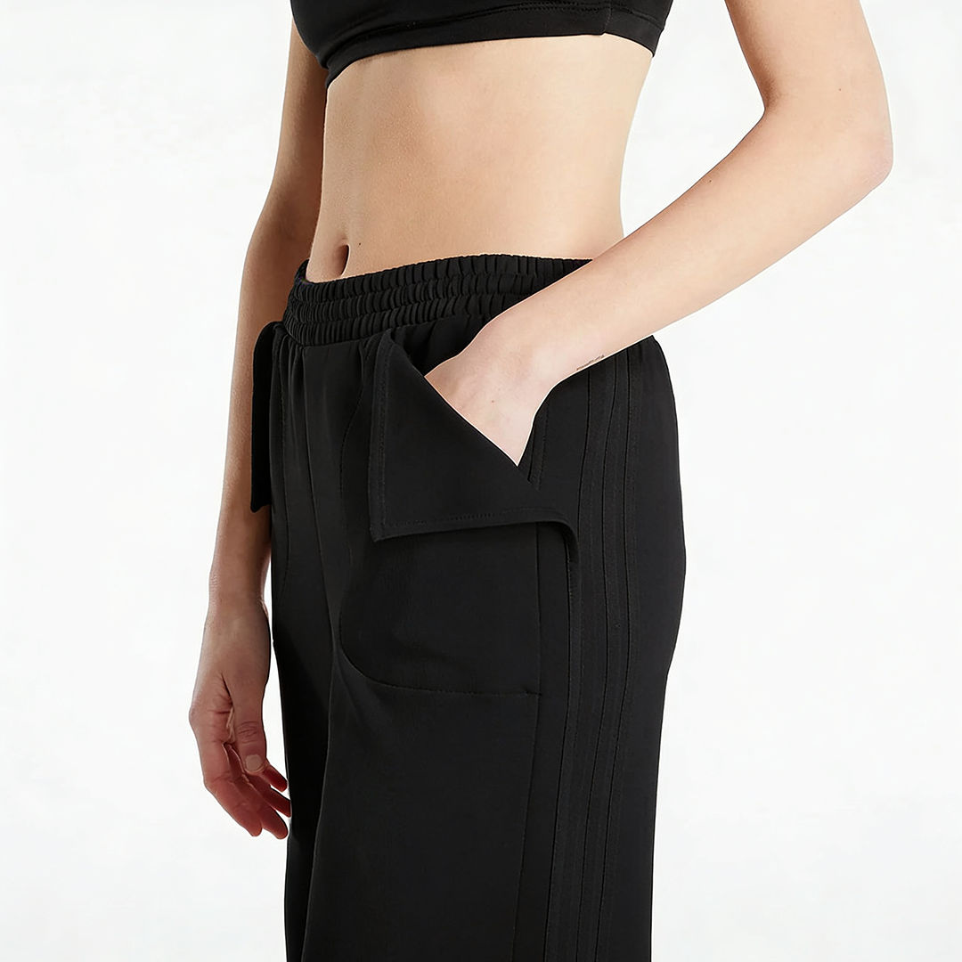 Vybe - Women Smart Pocket Wide-leg Trouser - Black