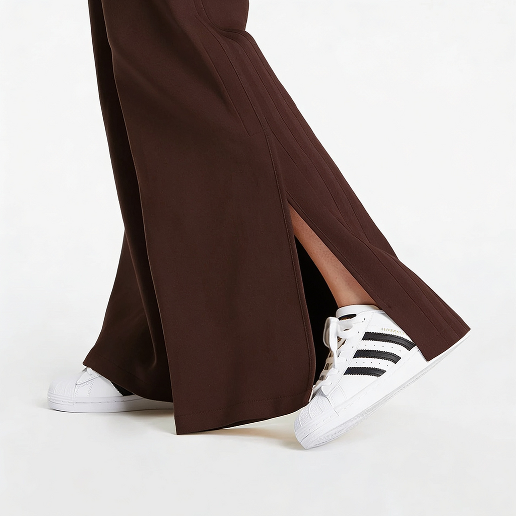 Vybe - Women Smart Pocket Wide-leg Trouser - Mocha