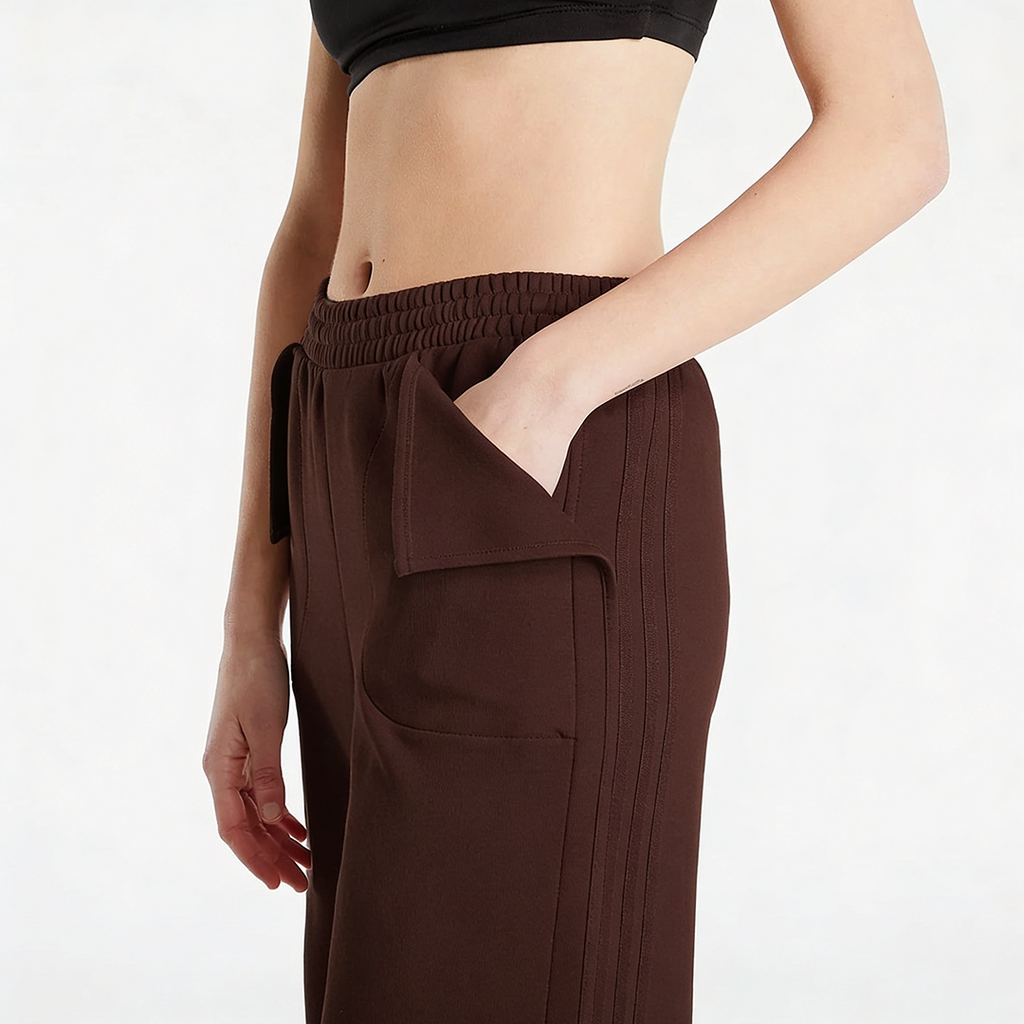 Vybe - Women Smart Pocket Wide-leg Trouser - Mocha