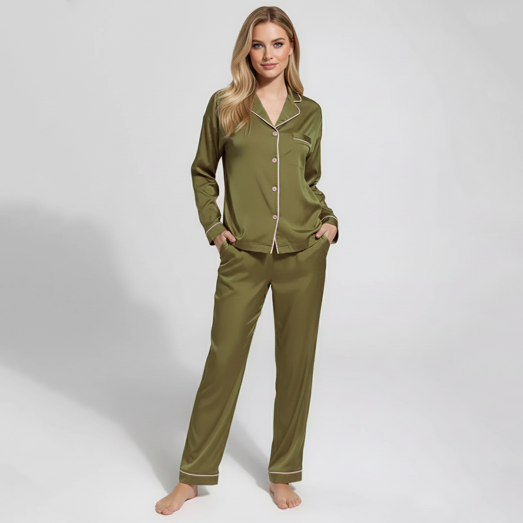 VYBE - PJ SET- Olive Green