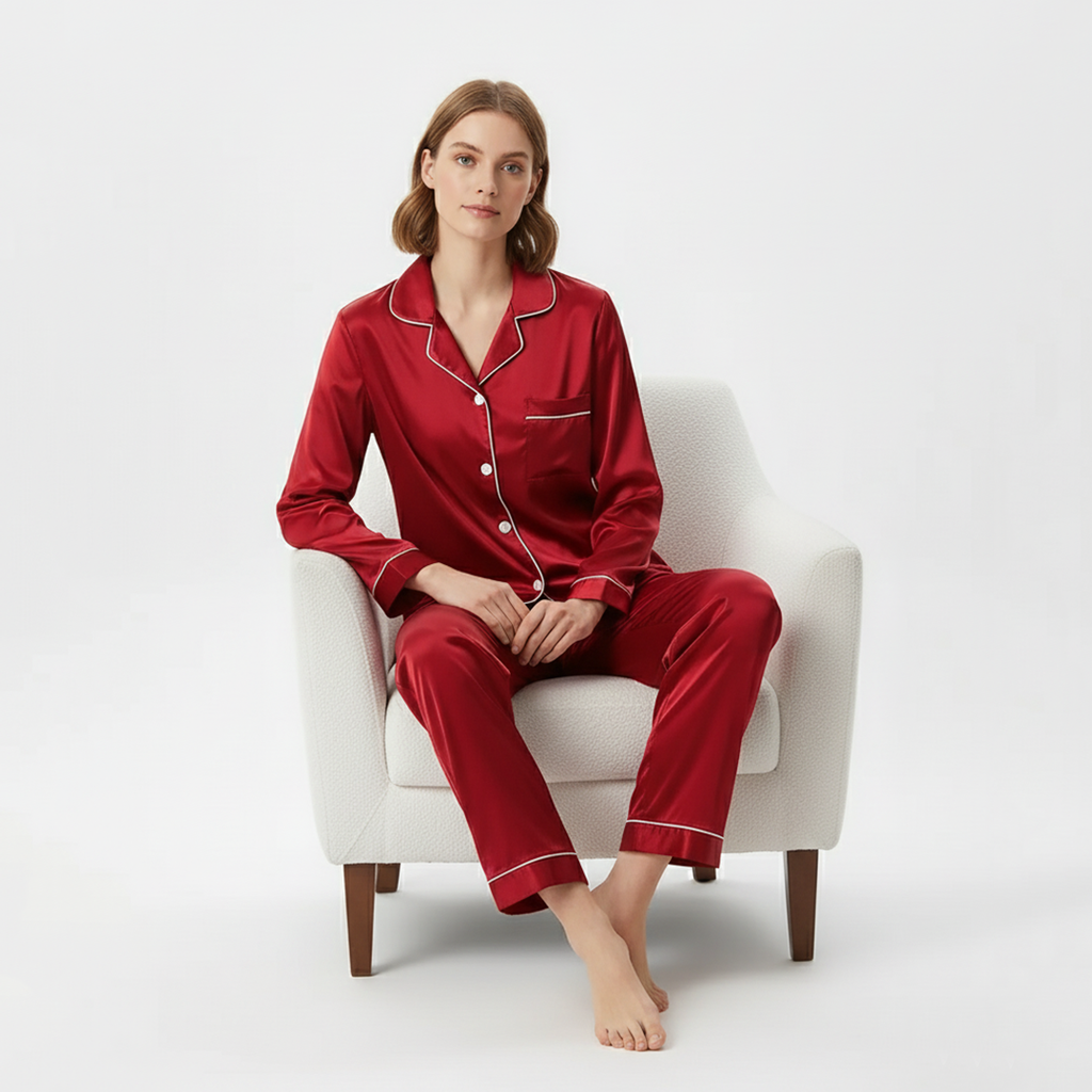 VYBE - PJ SET- Silk Red