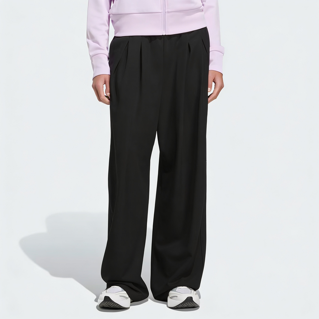 Vybe - Women Tiro 3-Stripes Wide-leg Pleated Pants - Black