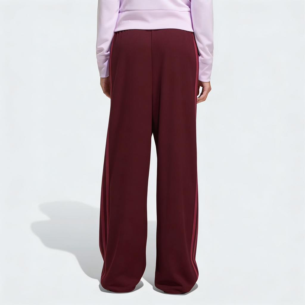 Vybe - Women Tiro 3-Stripes Wide-leg Pleated Pants - Maroon