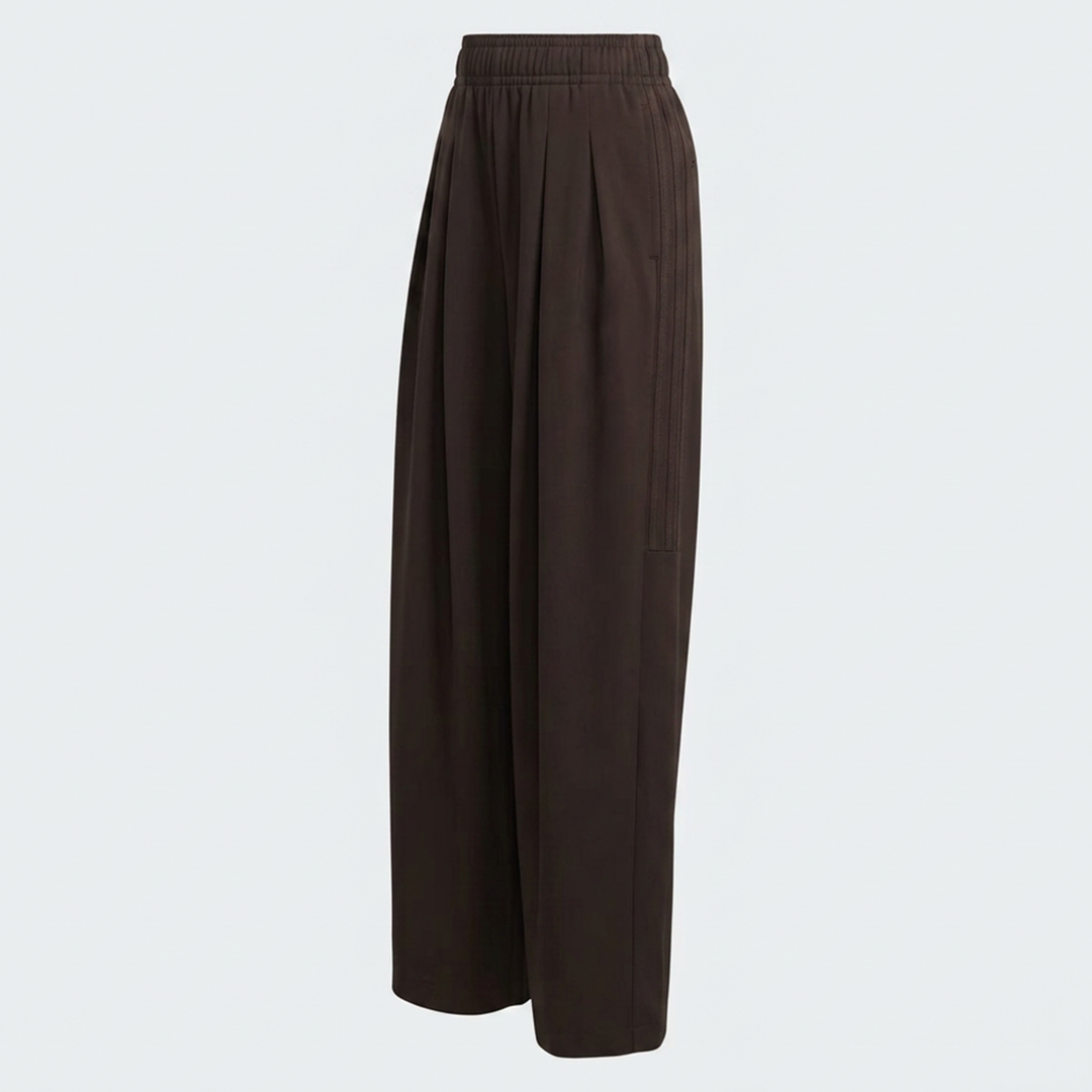 Vybe - Men Tiro 3-Stripes Wide-leg Pleated Pants - Mocha