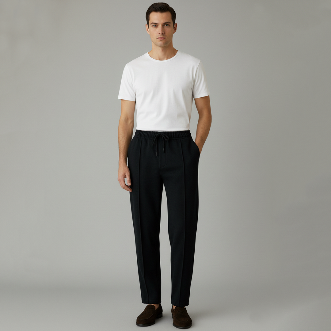Vybe - Pleated Trouser - Black