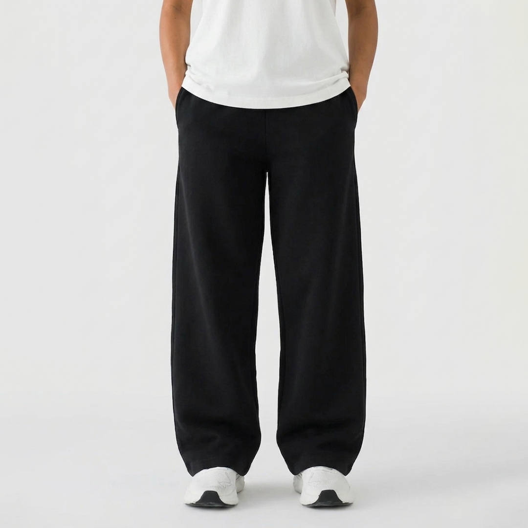 Vybe - Men Wide Pull-On Trouser | Black