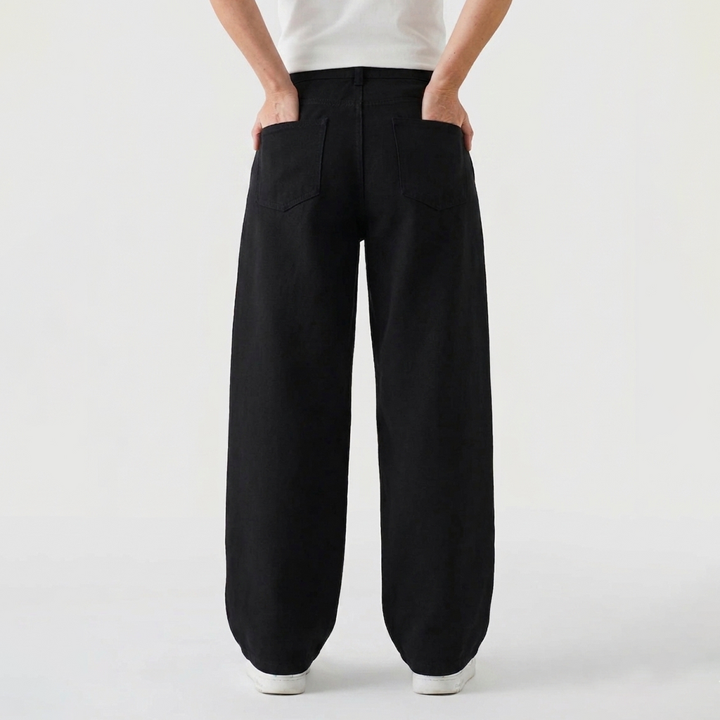 Vybe - Men Wide Pull-On Trouser | Black