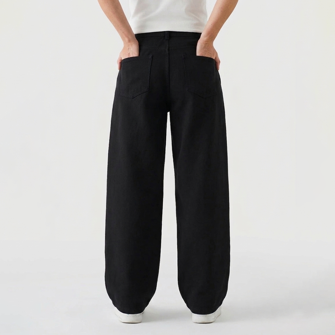 Vybe - Men Wide Pull-On Trouser | Black