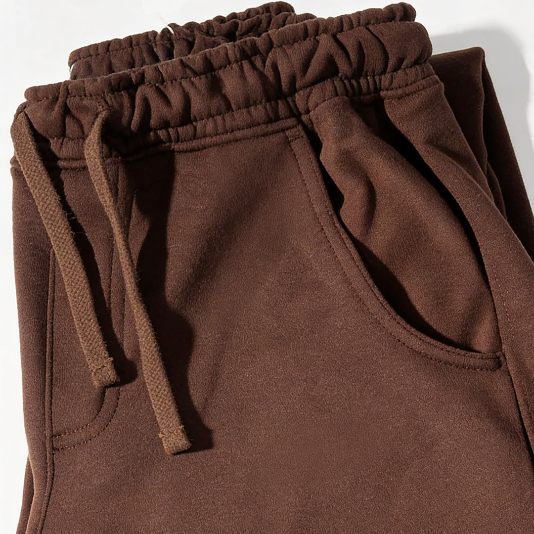 Vybe - Men Wide Pull-On Trouser | Mocha Brown