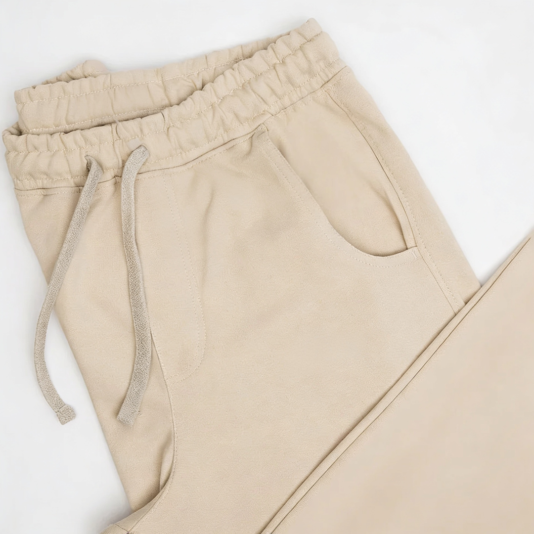 Vybe - Men Wide Pull-On Trouser | Oatmilk