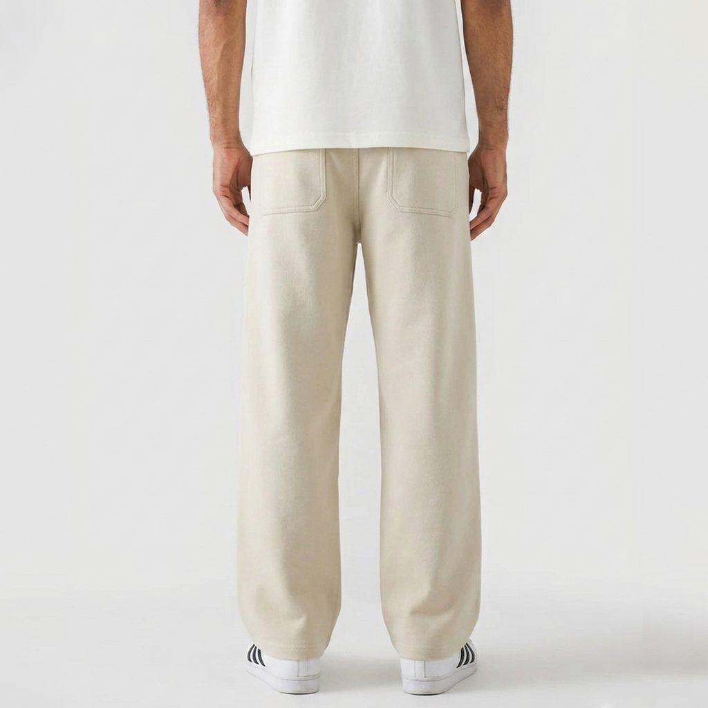 Vybe - Men Wide Pull-On Trouser | Oatmilk