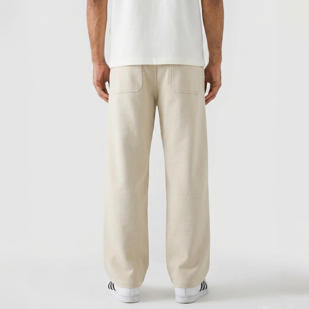 Vybe - Men Wide Pull-On Trouser | Oatmilk