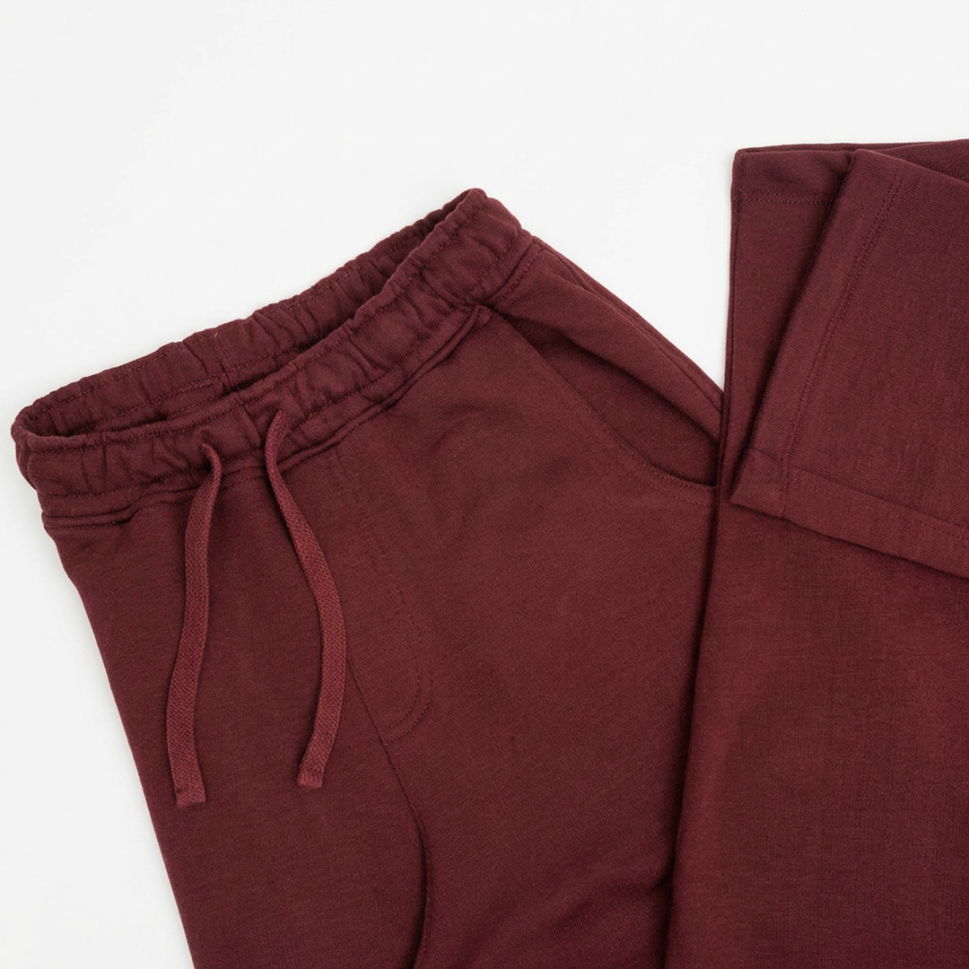 Vybe - Men Wide Pull-On Trouser | Burgundy