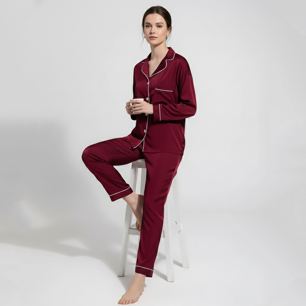 VYBE - PJ SET (Maroon)
