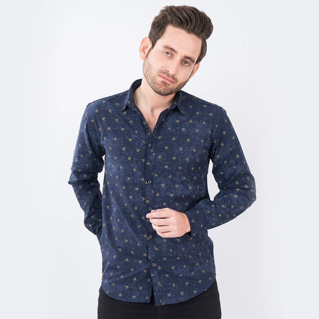 VYBE- Casual Shirts Blue
