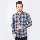 VYBE- Casual Shirts, Road Trip- Blue and Brown Check