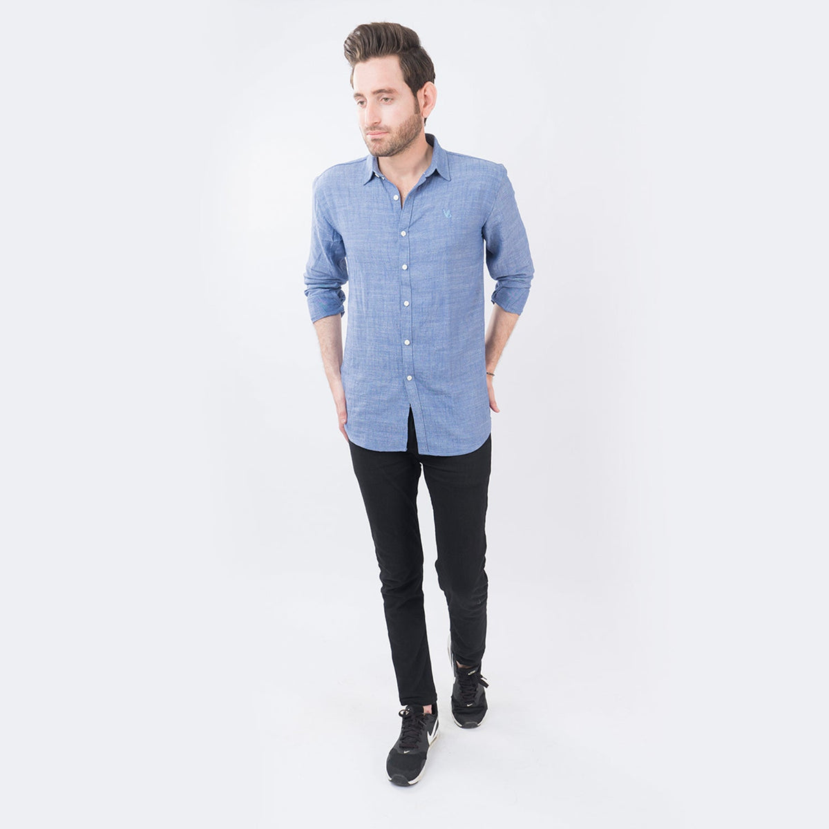 VYBE- Casual Shirt Ice Blue