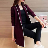 VYBE - Women Lapel Casual Coat - Maroon