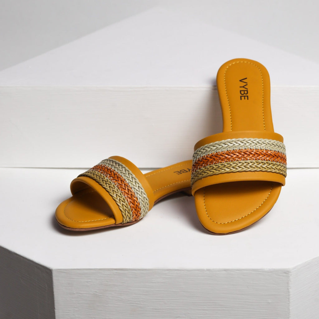 VYBE - Plane Swate Slide- Brown