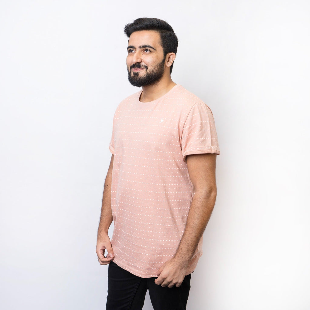 VYBE -Printed T Shirt-Pink Dot Print