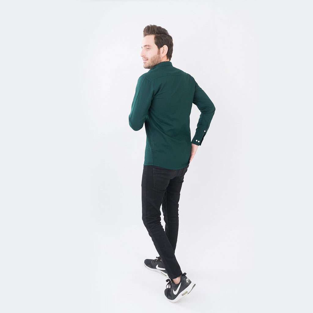 VYBE - Casual Shirt Botled Green